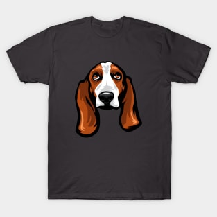 Basset Hound Portrait Drawing T-Shirt